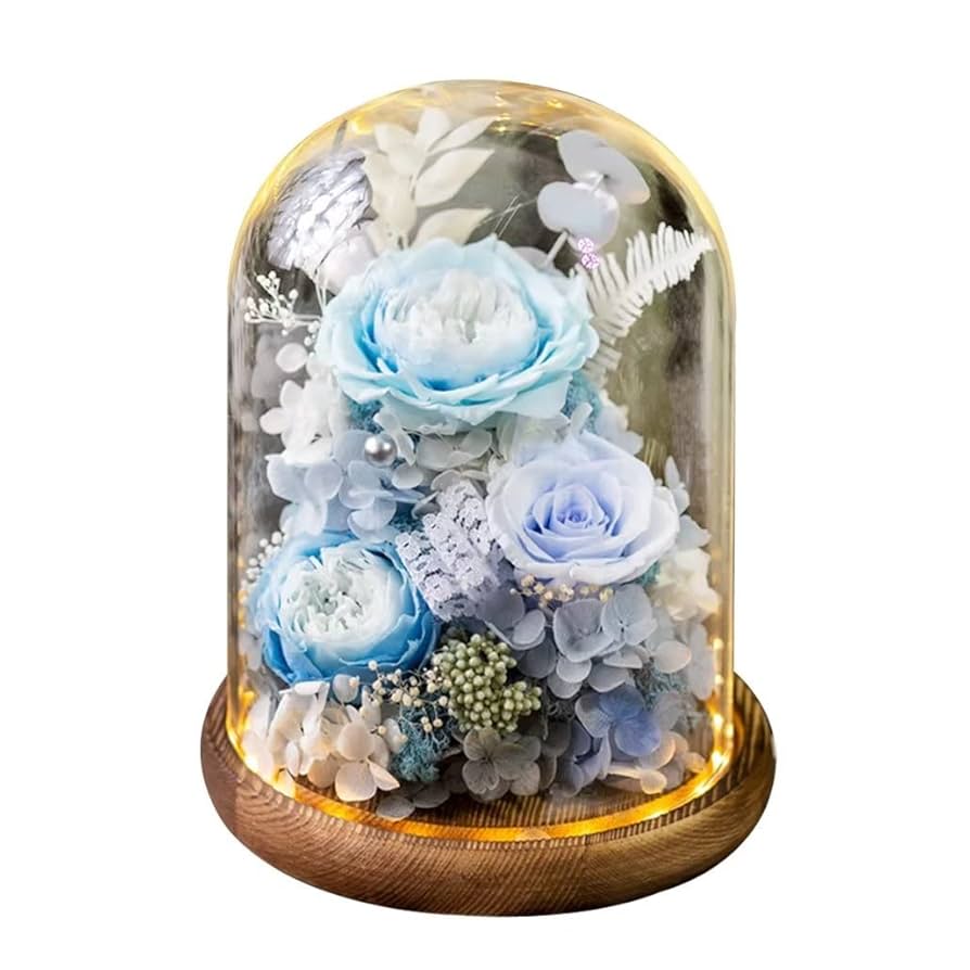 Amazon｜プリザーブドフラワー ガラスドーム プレゼント 花